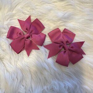 SET of Rosewood 3" Pinwheel Bow  7692  Handmade NWT Boutique